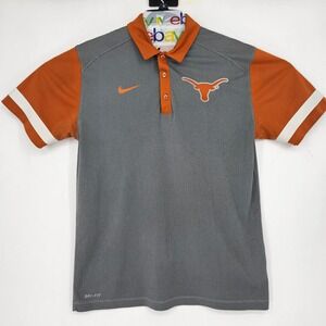 Texas Longhorns Shirt Mens Medium Nike Dri Fit‎ Orange Gray College Football